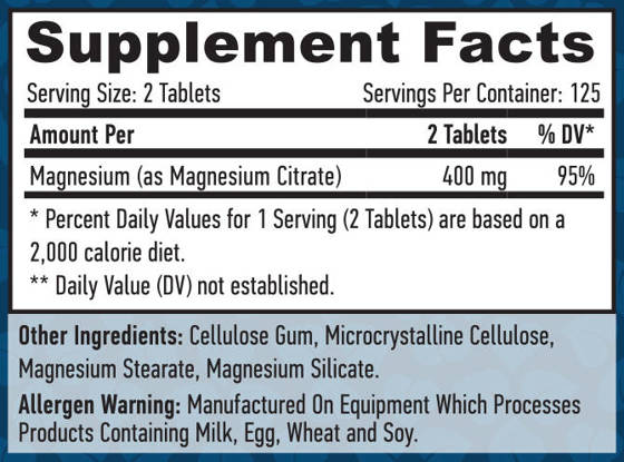 Haya Magnesium Citrate 200 mg 250 caps