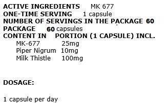 MK-677 25 mg 60 caps